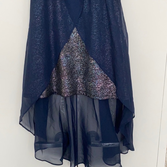 Rare Editions Mesh + Sparkle Dress - Picture 3 of 5